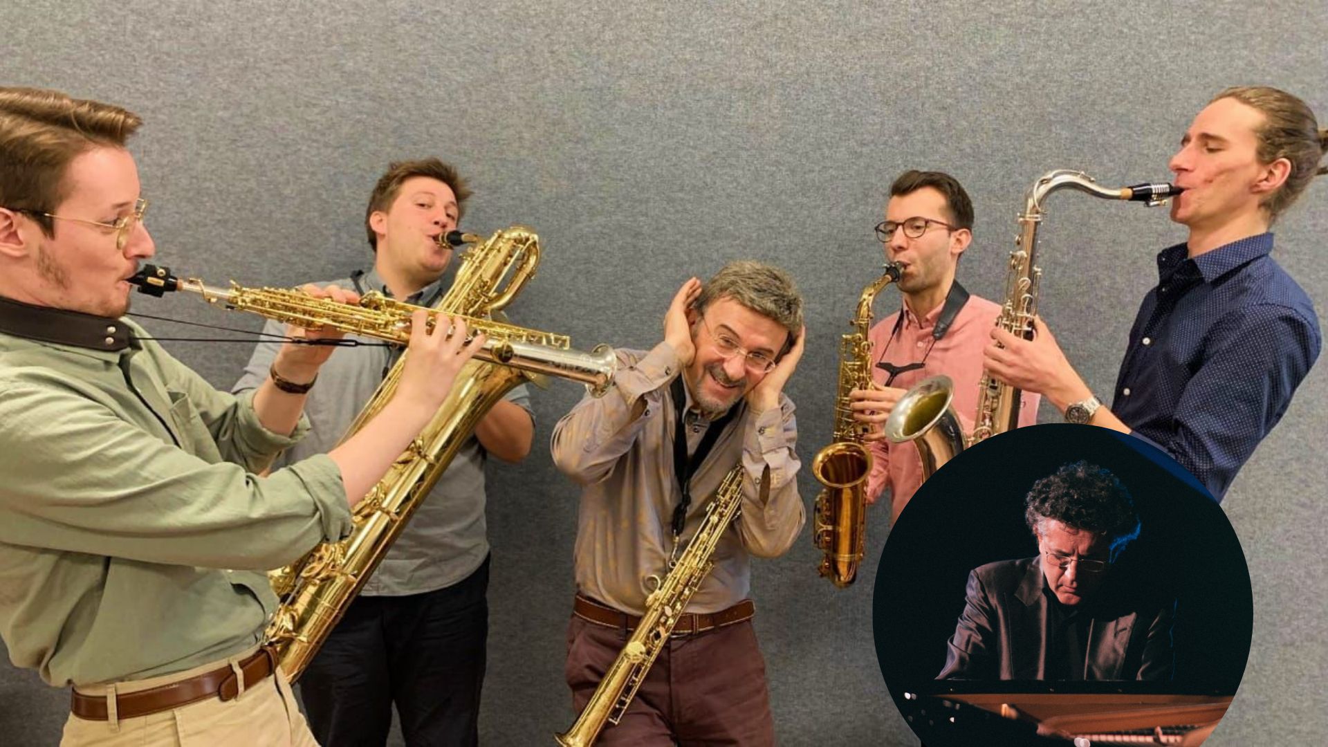 Vienna Saxophone Ensemble, leader Theodore Kerkezos sax soprano, guest star il pianista Francesco Nicolosi